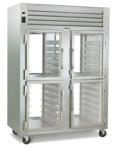 Traulsen G21005P 52 1/8" 2 Section Glass Door Pass-Thru Refrigerator