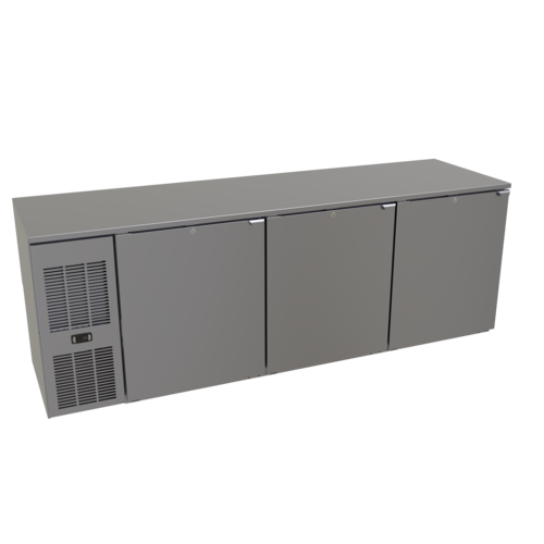 Glastender C1FL84-UC 84" Solid Door Undercounter Refrigerator
