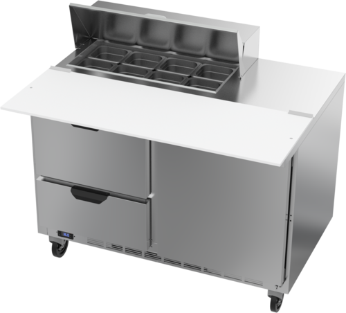 Beverage-Air SPED48HC-08C-2 48" 1 Door 9 Pan Sandwich / Salad Prep Table