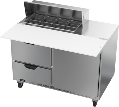Beverage-Air SPED48HC-08C-2 48" 1 Door 9 Pan Sandwich / Salad Prep Table