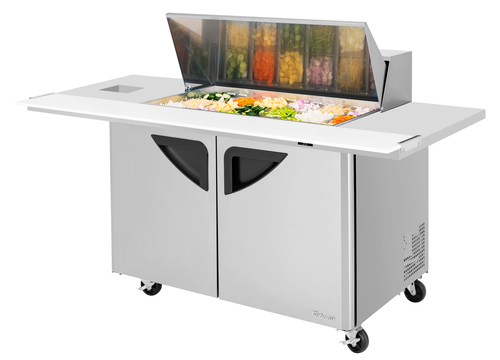 Turbo Air TST-48SD-18-E-SVC-N 72 5/8" 2 Doors 18 Pan Mega Top Sandwich / Salad Prep Table