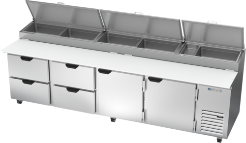 Beverage-Air DPD119HC-4 119" 2 Doors Pizza Prep Table