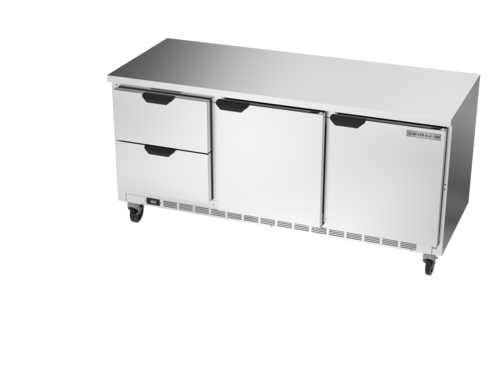 Beverage-Air WTRD72AHC-2-FLT 72" 2 Doors Worktop Refrigerator