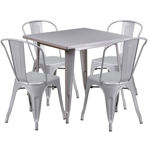 Flash Furniture ET-CT002-4-30-SIL-GG Patio Dining Set