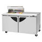 Turbo Air TST-60SD-08S-N-CL 60 3/8" 2 Doors 9 Pan Sandwich / Salad Prep Table