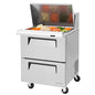 Turbo Air TST-28SD-12-D2-N 27 1/2" 2 Drawer 12 Pan Mega Top Sandwich / Salad Prep Table