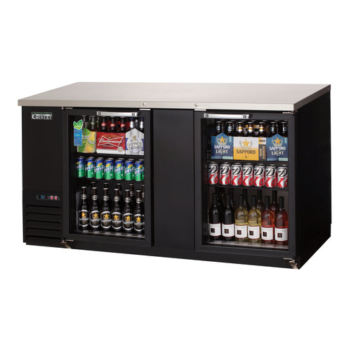Everest EBB69G 68" Glass Door Back Bar Cooler