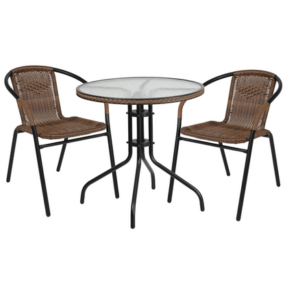 Flash Furniture TLH-087RD-037BN2-GG Patio Dining Set