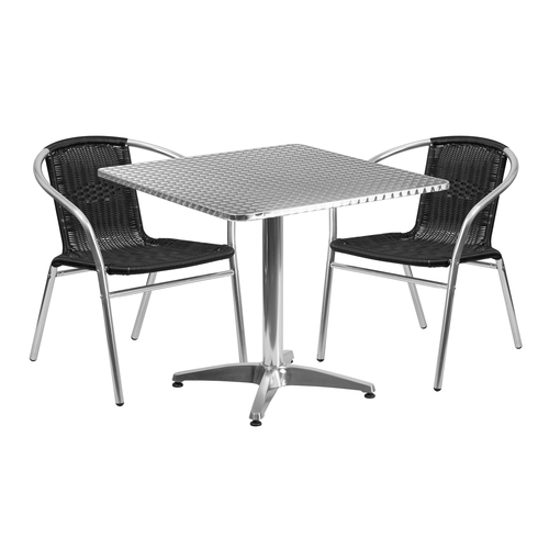 Flash Furniture TLH-ALUM-32SQ-020BKCHR2-GG Patio Dining Set