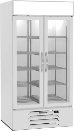 Beverage-Air MMF35HC-1-W 39 1/2" 2 Section Freezer Merchandiser