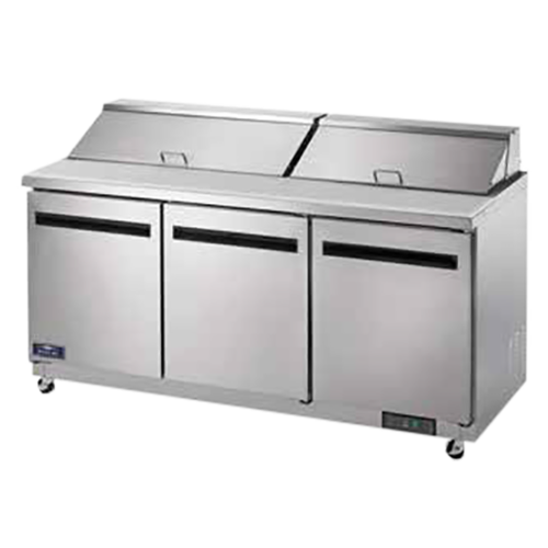 Arctic Air AST72R 71 1/2" 3 Doors 19 Pan Sandwich / Salad Prep Table