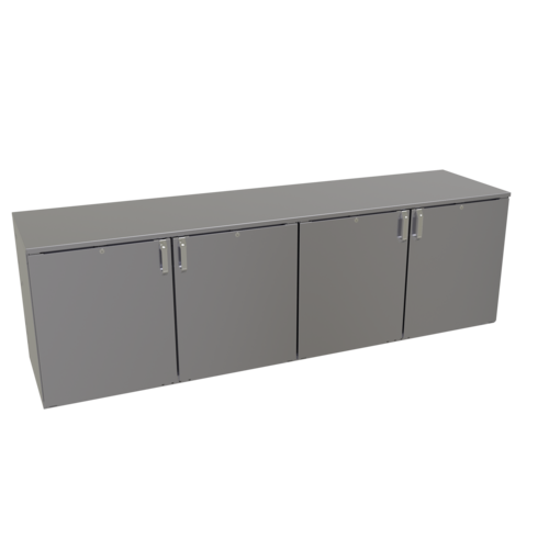 Glastender C1RL96 96" Solid Door Back Bar Cooler