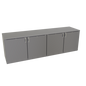 Glastender C1RL96 96" Solid Door Back Bar Cooler
