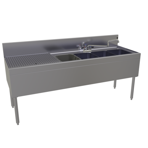 Glastender FSB-72R-S 72" Underbar Sink