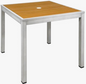 Atlanta Booth and Chair ODT3636-NAT 36" Patio Table