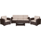 Flash Furniture DAD-SF-113R-CBN-GG 78 1/2" Patio Lounge Seating