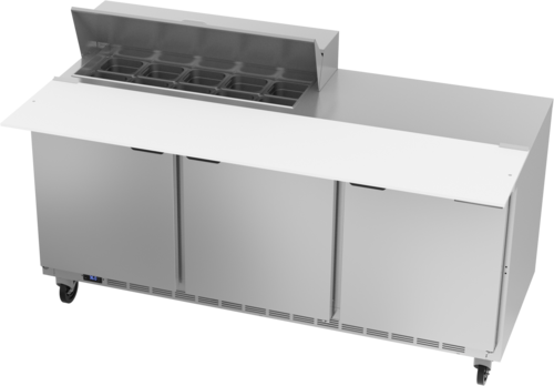 Beverage-Air SPE72HC-10C 72" 3 Doors 12 Pan Sandwich / Salad Prep Table