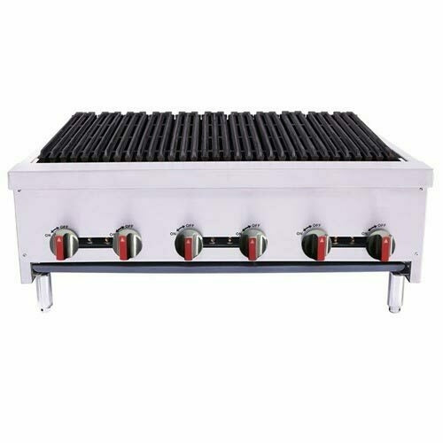 BakeMax BACGG36-6 36" Gas Countertop Charbroiler