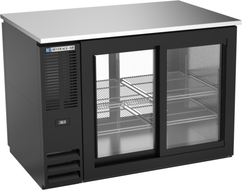 Beverage-Air BB48HC-GS-PT-B 48" Glass Door Back Bar Cooler
