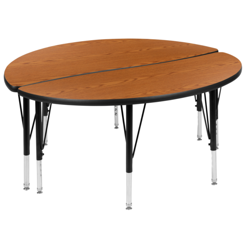 Flash Furniture XU-GRP-A48-HCIRC-OAK-T-P-GG 47 1/2" Dining Table