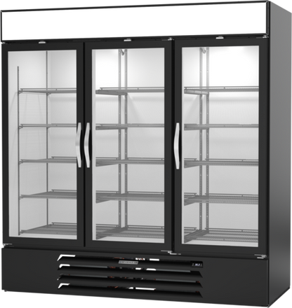 Beverage-Air MMR72HC-1-B 75" 3 Section Refrigerated Merchandiser