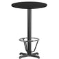 Flash Furniture XU-RD-24-BLKTB-T2222B-3CFR-GG Dining Table