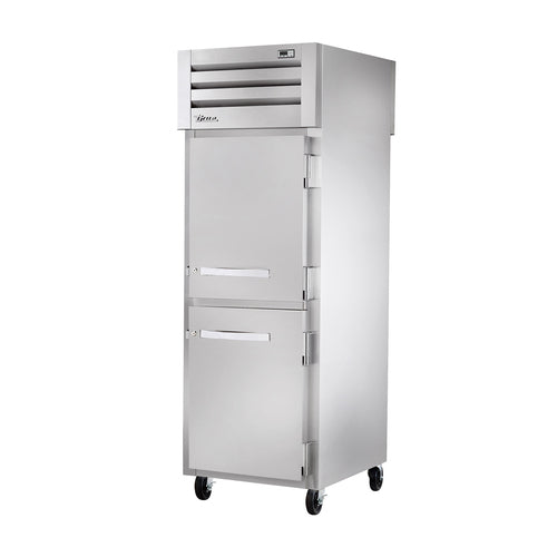 True STR1RPT-2HS-2HG-HC 27 1/2" 1 Section Solid & Glass Door Pass-Thru Refrigerator