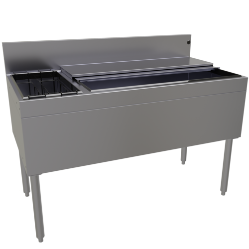 Glastender CBB-48L-CP10 48" Underbar Ice Bin / Cocktail Station