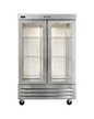 Traulsen CLBM-49R-HG-RR 53 3/4" 2 Section Glass Door Reach-In Refrigerator