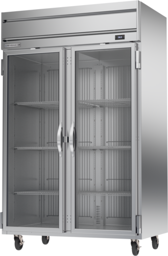 Beverage-Air HRPS2HC-1G 52" 2 Section Glass Door Reach-In Refrigerator