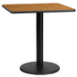 Flash Furniture XU-NATTB-3030-TR18-GG Dining Table