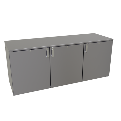 Glastender C1RL72 72" Solid Door Back Bar Cooler