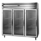Utility Refrigerator PT-R-90-SS-6G-6G-N-X 90" Solid & Glass Door Pass-Thru Refrigerator
