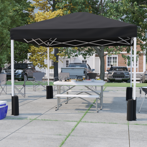 Flash Furniture JJ-GZ1010PKG-BK-GG 116" Patio Umbrella
