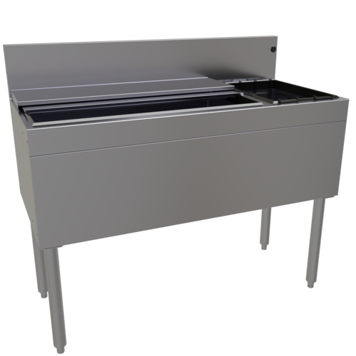 Glastender CBA-42R-CP10 42" Underbar Ice Bin / Cocktail Station