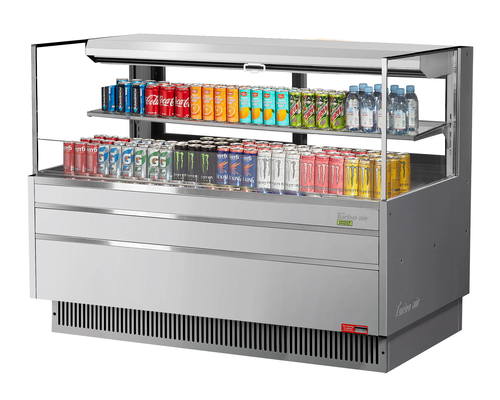 Turbo Air TOM-60L-UFD-S-2S-N 58 3/4" Open Air Merchandiser