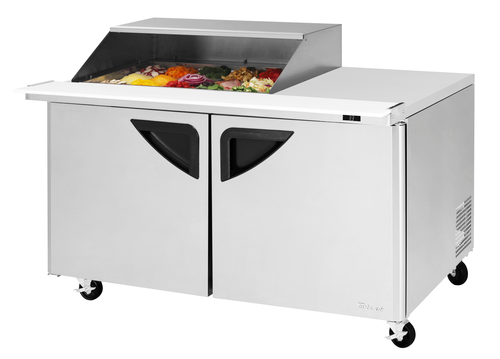 Turbo Air TST-60SD-18M-N-SL(-LW) 60 1/4" 2 Doors 18 Pan Mega Top Sandwich / Salad Prep Table