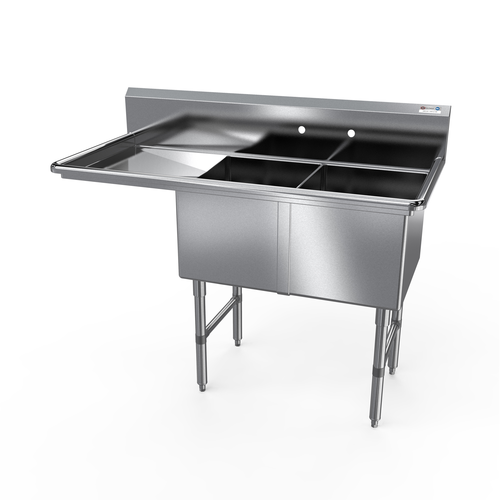 NBR 2SS-162014L18 54 1/4" Compartment Sink