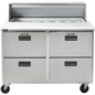 Traulsen CLPT-4818-DW 48 1/4" 4 Drawer 18 Pan Mega Top Sandwich / Salad Prep Table