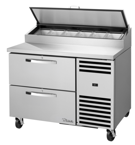 True TPP-AT-44D-2-HC~SPEC3~HGTP 44 5/8" 2 Drawer Pizza Prep Table