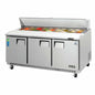 Everest EPBNR3 71 1/8" 3 Doors 19 Pan Sandwich / Salad Prep Table
