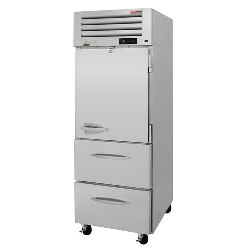Turbo Air PRO-26R-D2-N 28 3/4" 1 Section Solid Door Reach-In Refrigerator