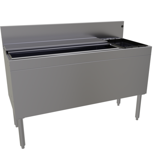 Glastender CBA-48-CP10-ED 48" Underbar Ice Bin / Cocktail Station