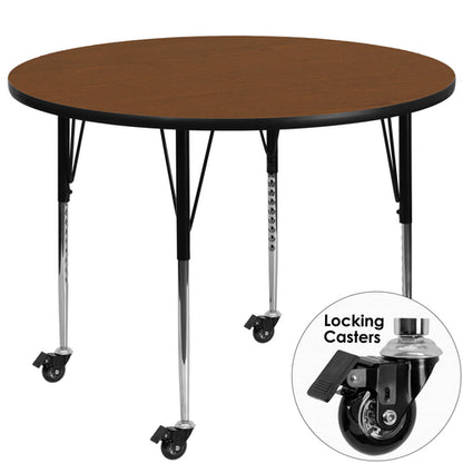Flash Furniture XU-A42-RND-OAK-H-A-CAS-GG Dining Table