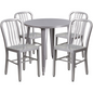 Flash Furniture CH-51090TH-4-18VRT-SIL-GG 30" Patio Dining Set