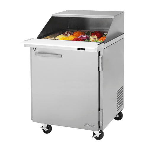 Turbo Air PST-28-12-N-SL 27 1/2" 1 Door 12 Pan Mega Top Sandwich / Salad Prep Table