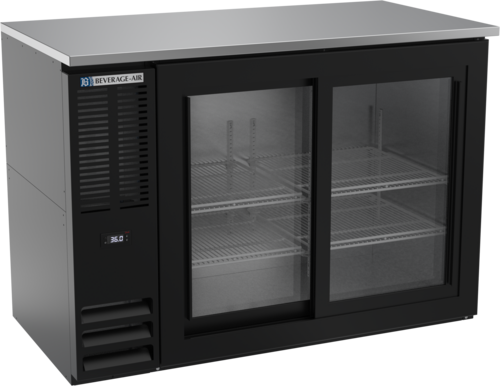 Beverage-Air BBN48HC-F-GS-B 48" Glass Door Back Bar Cooler