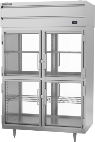 Beverage-Air PRD2HC-1BHG 52 1/8" 2 Section Glass Door Pass-Thru Refrigerator