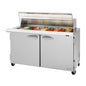 Turbo Air PST-60-24-N-CL 60 1/4" 2 Doors 24 Pan Mega Top Sandwich / Salad Prep Table