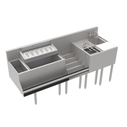 Krowne KR24-MT72 72" Underbar Ice Bin / Cocktail Station